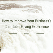 Waterfall title - How to improve your business's charitable giving experience