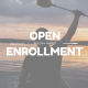 Person in a canoe, holding up an oar, title - Open enrollment, are you ready?